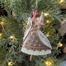 Gold Clara Nutcracker Ballet Figure Christmas Tree Decoration Gisela Graham