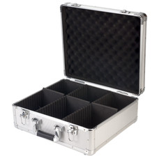 CD Storage Box Aluminium Metal DJ Flight Carry Case Holds 96 With Lock & 2 Keys