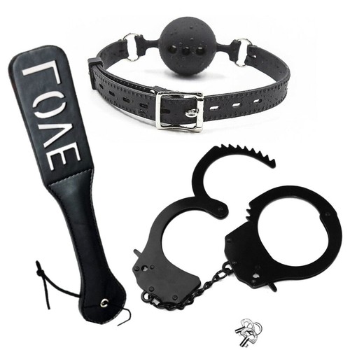 Sexy bondage set metal black - sexy,