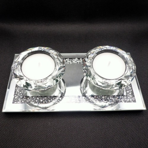 Mirrored double tealight - double,