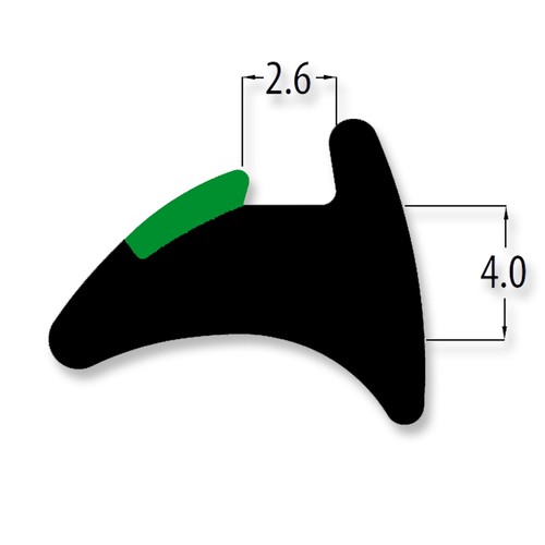 Black and green upvc wedge - and,