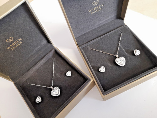 Sterling silver heart necklace - sterling,