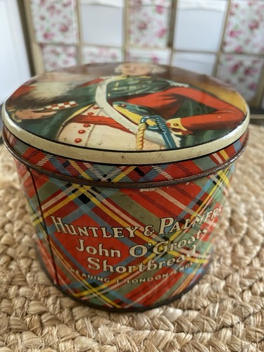 Vintage biscuit tin huntley - vintage,