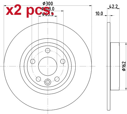Pcs rear brake - rear, disc