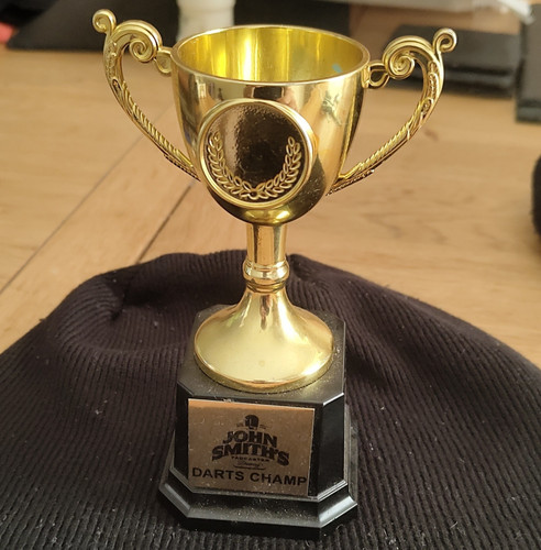 Darts trophy cup gold metal - gold,