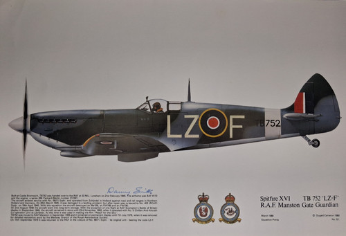 Squadron print spitfire xvi - print, tb