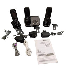 Panasonic KX-TG8524EB Dect, 3 Handset Phone System & Answering Machine  See Pics