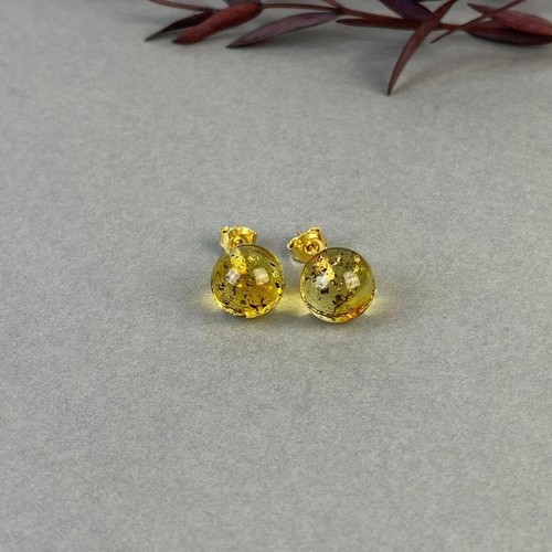 Genuine baltic amber stud - genuine,