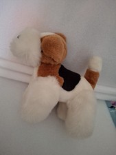 Beautiful Plush Fox Terrier. 9" Height. Vgc. NO LABEL.