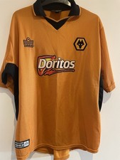 Wolverhampton Wanderers 2002 Doritos Home Shirt Men’s Medium  Wolves Admiral