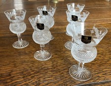 Six Edinburgh Crystal Thistle