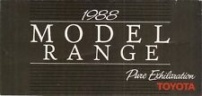 Toyota Range 1988 UK Foldout Brochure Starlet Corolla MR2 Carina Celica Supra