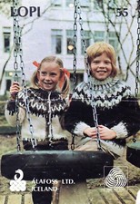 ~Alafoss of Iceland Lopi Knitting Pattern For Child's Icelandic Sweater & Cardi~