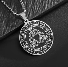 Celtic Knot Necklace Love Friendship Loyalty Silver Stainless Steel Jewellery 