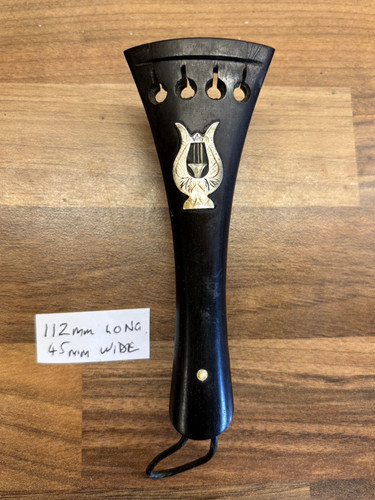 Antique ebony violin tailpiece - ebony,