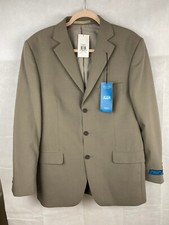 M&S Blazer Size M Men's Wool Blend Neutral Beige/ Grey