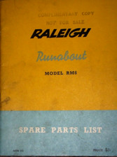 RALEIGH RUNABOUT SPARE PARTS LIST MANUAL  (GENUINE MANUAL) MTR271