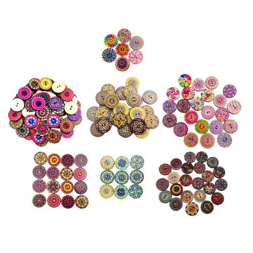 100pcs assorted bulk buttons - assorted,