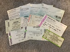 INDIE MUSIC  11 x Ticket Stubs