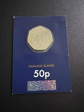 2024 Falkland Islands Merry Christmas King Penguin 50p Fifty Pence Piece UNC