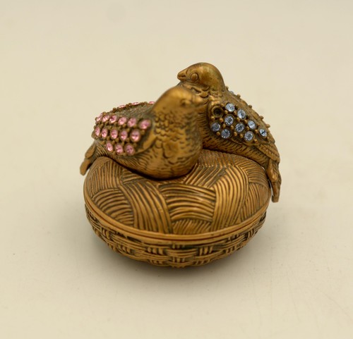 Vintage brass birds - birds, trinket