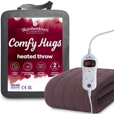 Heated Throw Blanket in Plum