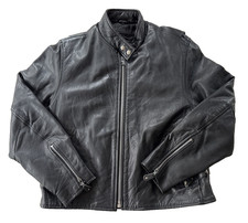 Women's Size XL Leather Motorcycle Jacket By Interstate Leather Zip Out Liner