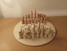Large Soapstone Chess Set Hand