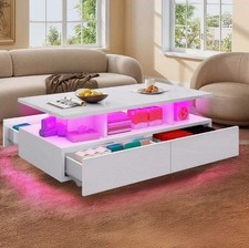LED Coffee Table Wooden 4