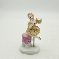 Dresden pink lace porcelain