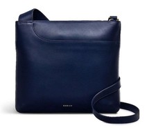 RADLEY BLUE LEATHER HANDBAG SHOULDER CROSS BODY BAG LARGE NEW!!!