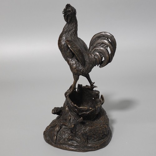 Antique bronze cockerel fox - bronze, &