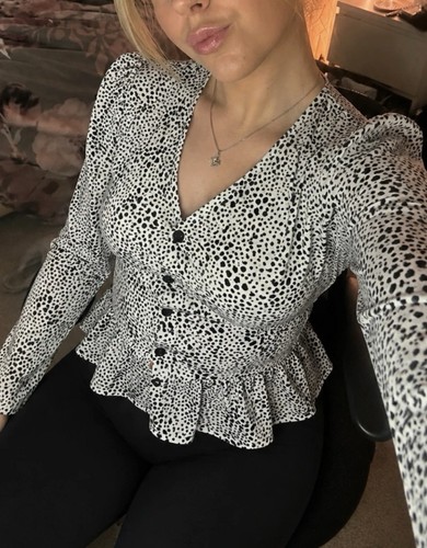 Topshop black white spotted - topshop,