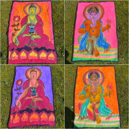 Hand painted batik wall - painted,