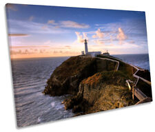 South Stack Lighthouse Wales CANVAS WALL ART Box Framed