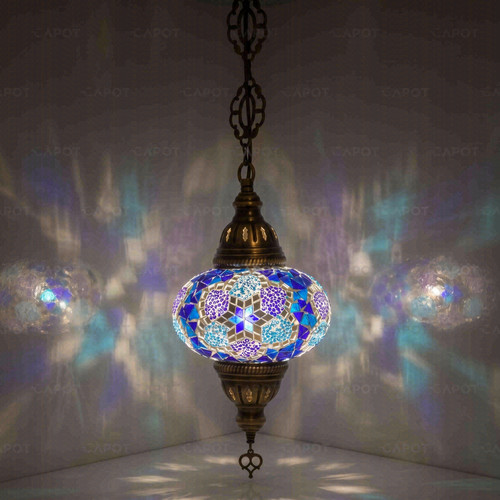 Blue turkish mosaic hanging - mosaic,