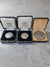 Boxed Silver Medals George V111 Coronation And London Shipping Association.