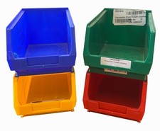 Pack of 10 SPECIAL OFFER USED 4.6 Litre Coloured Small Parts/Component Bin