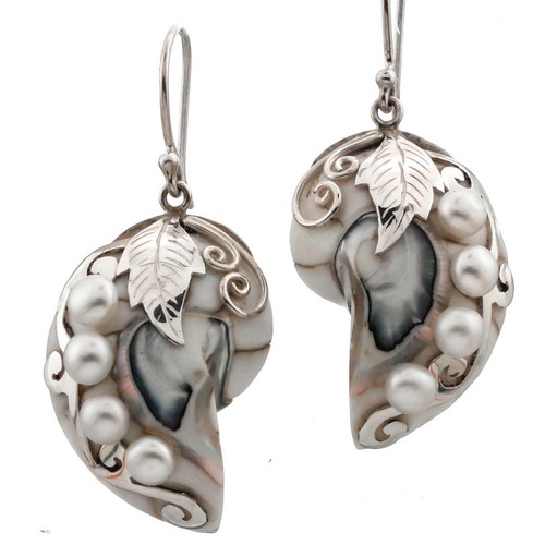 925 silver white - white, nautilus
