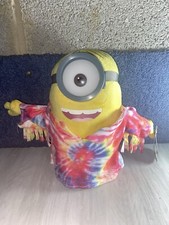 MINIONS STUART TIE-DYE HIPPY MINION DESPICABLE ME 11"PLUSH CUDDLY SOFT TOY TEDDY