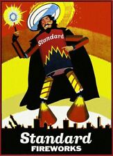 Standard Fireworks plaque Vintage Look Retro Style Metal Sign, bar pub mancave