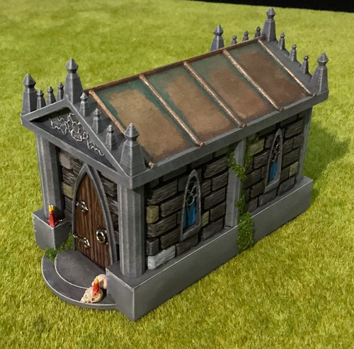 Graveyard crypt building 3d - graveyard, crypt/building,