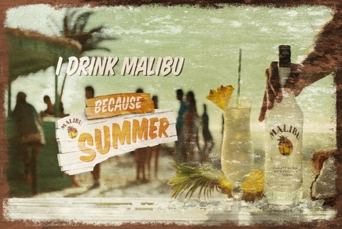Malibu summer white rum advert - summer,
