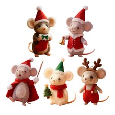 Felt christmas mouse mini - felt,