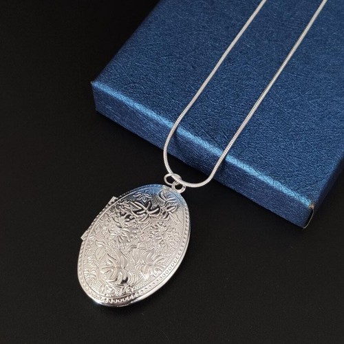 925 silver vintage oval flower - 925,