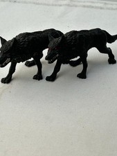 2 Vintage Wolves Figurines