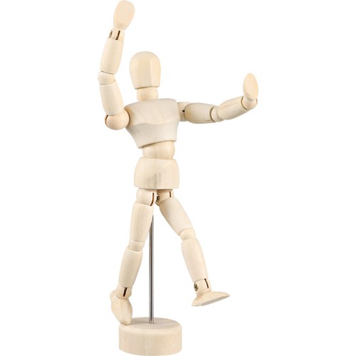 Wood mannequin with flexible - ,