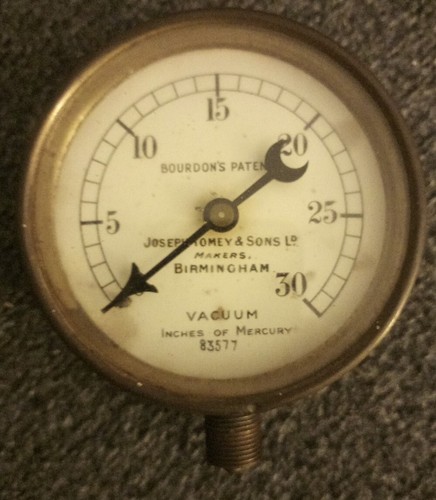 Antique bourdens vacuum gauge - antique,