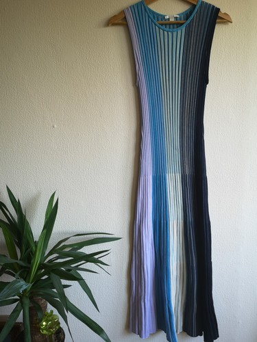 Cos long dress blue - dress, stripes