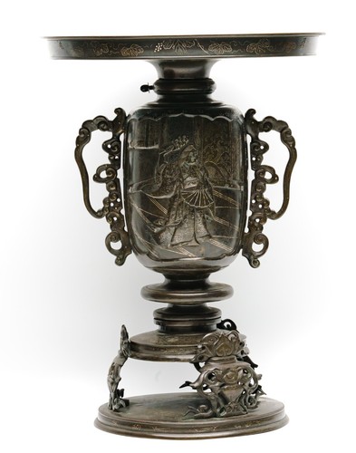 Japanese bronze usubata silver - bronze,